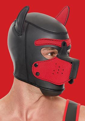 Ouch Puppy Play - Neoprene Puppy Hood - Red Ouch Puppy Play - Neoprene Puppy Hood - Red