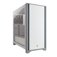 Corsair 4000D Mid-Tower ATX-Behuizing van Gehard Glas (Stevig Stalen Voorpaneel, Zijpaneel van Gehard Glas, RapidRoute-kabelbeheersysteem, Ruime Binnenkant, Inclusief Twee Fans van 120 mm) Wit
