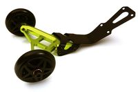 Billet Machined Wheelie bar, Green - Traxxas Rustler 4X4