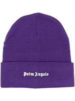 Palm Angels bonnet à logo brodé - Violet - thumbnail