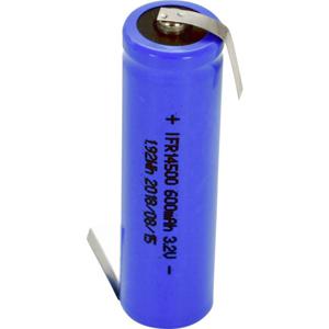 Beltrona FR14500HBG Speciale oplaadbare batterij 14500 Z-soldeerlip LiFePO4 3.2 V 600 mAh