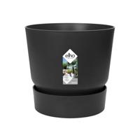 Elho Greenville Rond 47 - Grote Bloempot voor Buiten - 100% gerecycled plastic - Ø 47.0 x H 44.0 cm - Living Black