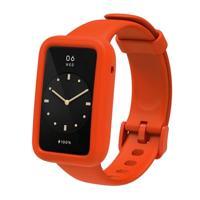 By Qubix - Siliconen sportbandje met case - Oranje - Xiaomi Smart band 7 Pro