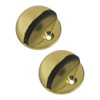 AMIG Deurstopper/deurbuffer - 2x - D45mm - inclusief schroeven - goud