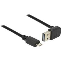 Delock 1 m, USB 2.0-A - USB 2.0 MICRO-B kabel USB A Micro USB B NEGRO