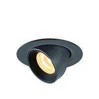 SLV Plafondinbouwlamp NUMINOS® GIMBLE XS / LED spot, schijnwerper, plafondspot, plafondlamp, inbouwlamp, binnenverlichting / 3000K 7W 670lm zwart 40 graden