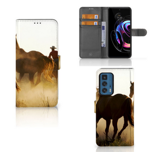 Motorola Edge 20 Pro Telefoonhoesje met Pasjes Design Cowboy