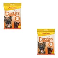 Josera Denties with Duck & Carrot | dubbelpak | 2 x 180 g | tandverzorgingskauwstangen voor honden | met smakelijke eend en wortel | ter ondersteuning van de dagelijkse tandreiniging