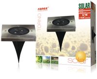 Ranex RA-5000406 LED Solar Grondspot RVS - thumbnail