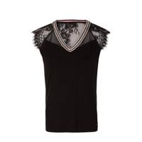 Morgan top met kant zwart