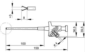 SKS Hirschmann KLEPS 30 sw Fijn-krokodilklem Steekaansluiting 4 mm CAT I Zwart