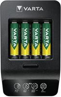 Varta Smart Charger+, lader voor accu's in AA/AAA, laden via individuele laadschacht, herkenning van defecte cellen, accu's laden en verfrissen, incl. 4x Varta AA 2100mAh accu