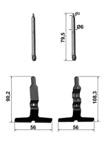 Accessoireset, schijfremblok ATE, u.a. für Mercedes-Benz