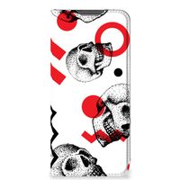 Mobiel BookCase OPPO A96 | A76 Skull Red - thumbnail