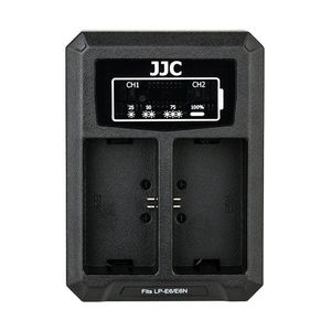 JJC DCH-LPE6 USB Dual Battery Charger (voor Canon LP-E6 en LP-E6N accu)