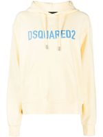 DSQUARED2 hoodie en coton à lien de resserrage - Jaune