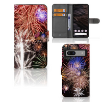 Google Pixel 7A Wallet Case met Pasjes Vuurwerk - thumbnail