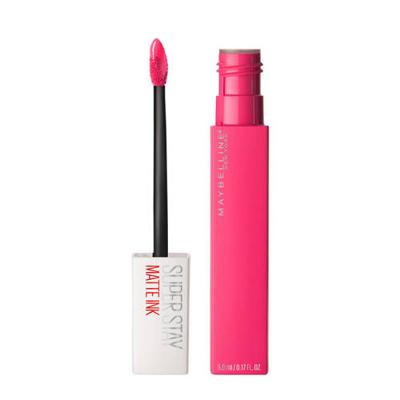 Maybelline SuperStay Matte Ink 30 Romantic - langhoudende lipstick met een trendy ultra matte finish die tot 16 uur blijft zitten - roze liquid lipstick - 5 ml