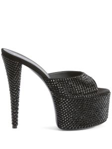 Giuseppe Zanotti sandales Aida 150 mm à ornements en cristal - Noir