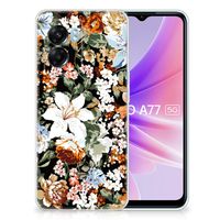 TPU Case voor OPPO A77 | A57 5G Dark Flowers - thumbnail