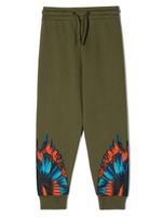 Marcelo Burlon County Of Milan Kids pantalon de jogging à imprimé ailes - Vert