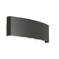 QAZQA Buiten wandlamp donkergrijs incl. LED 10-lichts IP54 - Silly - thumbnail