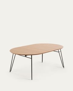 Kave Home Uitschuifbare Ronde Eettafel Novac Ø120 x 120 - 200cm - Naturel