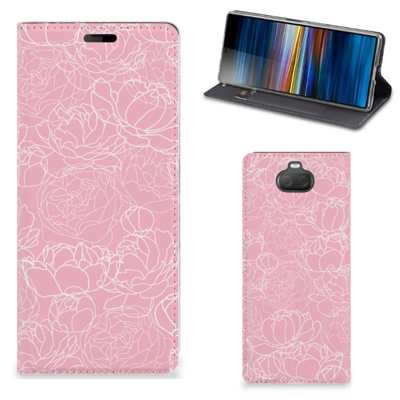 Sony Xperia 10 Smart Cover White Flowers