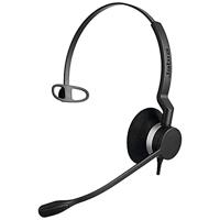 Jabra Biz 2300 USB UC Mono Oordopjes met microfoon, oproepcentrum/kantoor, monofoon, hoofdband, zwart, bekabeld, 2,35 m