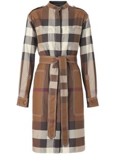 Burberry robe-chemise à carreaux - Marron