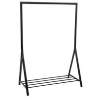 4goodz stevig metalen Kledingek 117x59x165cm - Zwart - industrieel