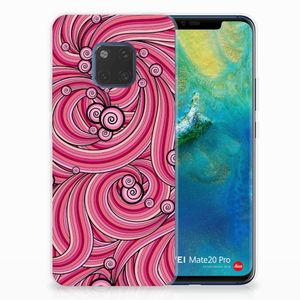 Huawei Mate 20 Pro Hoesje maken Swirl Pink