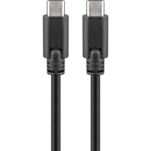 Goobay USB 3.1 Gen 1 0.5 m USB-kabel USB 3.2 Gen 1 (3.1 Gen 1) 0,5 m USB C Zwart