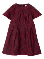 Burberry Kids robe en coton à carreaux - Rouge