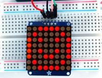 Adafruit Mini 1.2 8x8 LED Matrix w / I2C Backpack - Rood