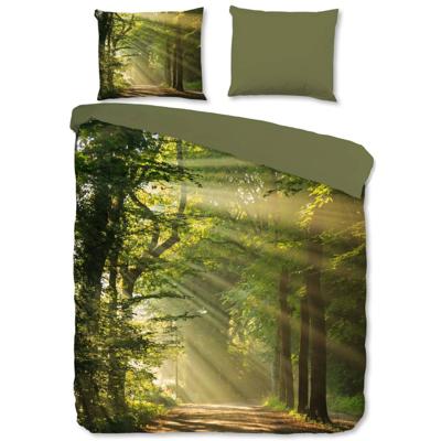 Good Morning Dekbedovertrek WOODS 140x200/220 cm groen Good Morning Dekbedovertrek WOODS 140x200/220 cm groen