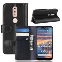 Nokia 4.2 Elegant Series Portemonnee Hoesje - Zwart - thumbnail