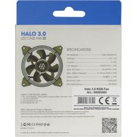 Inter-Tech Alseye Halo 3.0 Computer behuizing Ventilator 12 cm Zwart - thumbnail