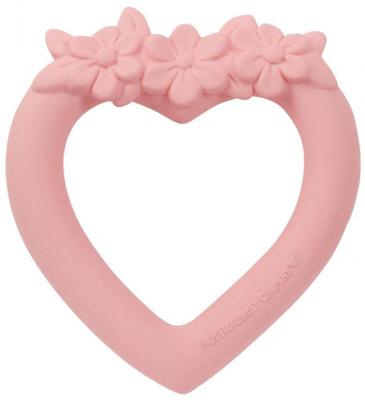 A Little Lovely Company bijtring Bloemen hart meisjes 11 cm rubber A Little Lovely Company bijtring Bloemen hart meisjes 11 cm rubber