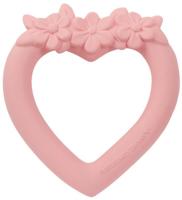 A Little Lovely Company bijtring Bloemen hart meisjes 11 cm rubber