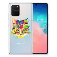 Samsung Galaxy S10 Lite Telefoonhoesje met Naam Cat Color - thumbnail