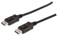 DIGITUS DisplayPort kabel - UHD 4K/60Hz - 2m - met vergrendeling - HBR 2 - Compatibel met monitor, gaming grafische kaart