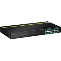 Trendnet TPE-TG160G netwerk-switch Unmanaged L2 Gigabit Ethernet (10/100/1000) Power over Ethernet (PoE) 1U Zwart