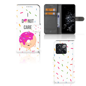 OnePlus 10T Book Cover Donut Roze