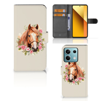 Telefoonhoesje met Pasjes voor Xiaomi Redmi Note 13 5G Paard - thumbnail