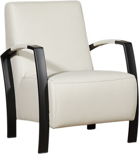 Crème leren industriële stalen fauteuil Glory - Hermes Leer Djerba (crème leer)