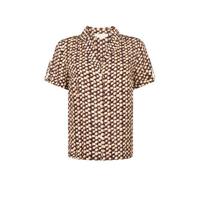 Tramontana blouse met all over print beige/rood/zwart