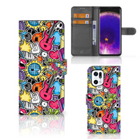 OPPO Find X5 Pro Wallet Case met Pasjes Punk Rock - thumbnail