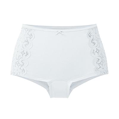 Heuppants van bio-katoen met elastaan, Wit Maat: 38