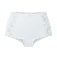 Heuppants van bio-katoen met elastaan, Wit Maat: 38